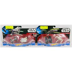 LOT OF 2 NEW HOTWHEELS STAR WARS DIE CAST SETS
