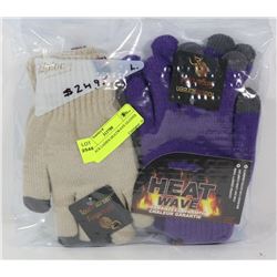 2 PACK LADIES HEATWAVE GLOVES