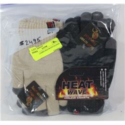 2 PACK LADIES HEATWAVE GLOVES