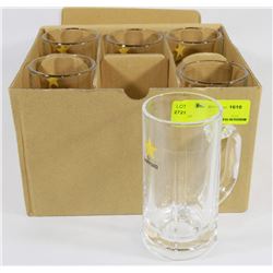 6PC SAPPORO BEER MUG SET