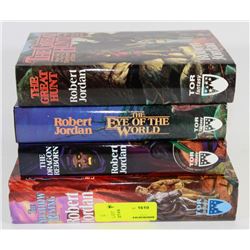 LOT OF 4 ROBERT JORDAN HARD COVER BOOKS