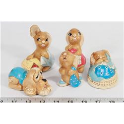 FIVE PENDELFIN BUNNY FIGURES.
