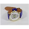 Image 1 : NEW SUGAR SKULL  WATCH WITH BLUE STRAPS.