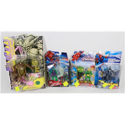 BUNDLE OF ACTION FIGURES INCLUDING SPIDERMAN