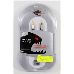 PIRANHA 6 FOOT STEREO AUDIO CABLE, HIGH