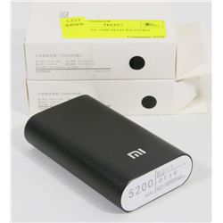 2 BLACK 5V 5200 MAH BATTERY PACKS
