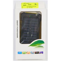 20,000MAH WATERPROOF SOLAR POWER BANK - YELLOW