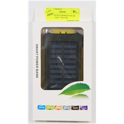20,000MAH WATERPROOF SOLAR POWER BANK - YELLOW