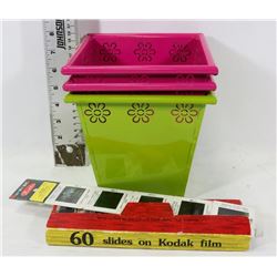 LOT OF TIN BOXES WITH FILM SLIDES
