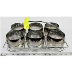 VINTAGE SILVER OMBRE MERCURY FLASH GLASSWARE SET