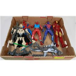 LOT OF SUPERHERO FIGURES.
