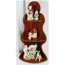 ESTATE WOODEN CORNER SHELF AND MORE