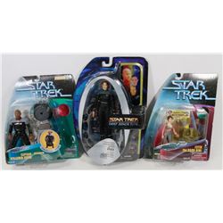 3 NEW STAR TREK DEEP SPACE NINE COLLECTOR FIGURES.