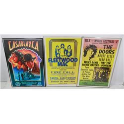 3 REPLICA CONCERT/MOVIE POSTERS , FLEETWOOD