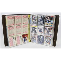 BINDER OF ASSORTED OILER AND GRETZKY HOCKEY CARDS