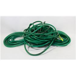 PAIR OF GREEN AIR HOSES, APPROX 50FT EACH