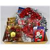 Image 1 : 1 FLAT OF ASSORTED RED AND SILVER CHRISTMAS