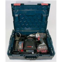 BOSCH 18 VOLT DRILL, CHARGER, 2 LITHIUM BATTERIES,