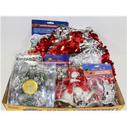 1 FLAT OF ASSORTED RED AND SLIVER CHRISTMAS