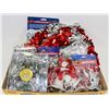 Image 1 : 1 FLAT OF ASSORTED RED AND SLIVER CHRISTMAS