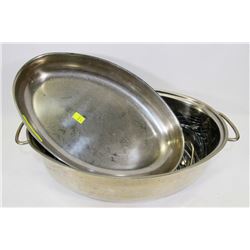HEAVY DUTY STAINLESS ROASTER WITH ROASTING TRAY