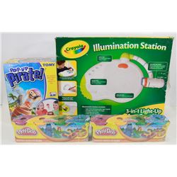 KIDS LOT, INCLUDES CRAYOLA ILLUMINATION STATION