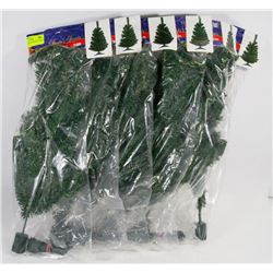 LOT OF 6 24 INCH CHRISTMAS TREES.