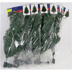 LOT OF 6 24 INCH CHRISTMAS TREES.