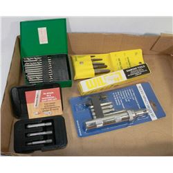 60PC DRILL BIT SET, 2 SCREW EXTRACTOR SETS & A