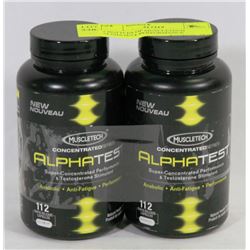 2 BOTTLES OF MUSCLETECH ALPHATEST PERFORMANCE
