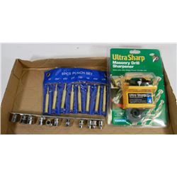 ESTATE FLAT OF SNAP-ON SOCKETS, 8PC PUNCH SET
