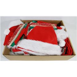 BOX OF FELT SANTA HATS