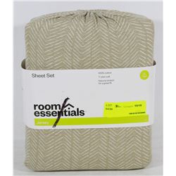 ROOM ESSENTIALS JERSEY SHEET SET SIZE TWIN XL