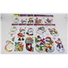 Image 1 : LOT OF 8 ASSORTED CHRISTMAS WINDOW CLINGS