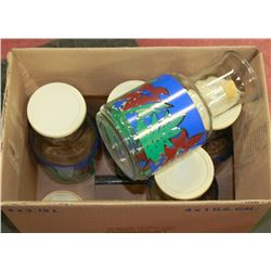 5 GLASS STORAGE CONTAINERS