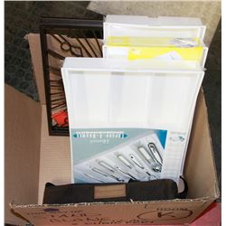 ESTATE BOX WITH CUTLERY TRAYS, WALL MIRRORS