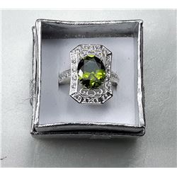 4)  OLIVE GREEN  PERIDOT & AUSTRIAN