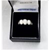 Image 1 : 6)  STERLING SILVER & OPAL RING