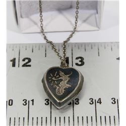 7)  ITALIAN 925 SILVER CHAIN & ETCHED