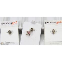 LOT OF 3  NEW STERLING SILVER “PANDORA” STYLE .925