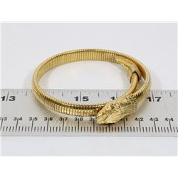 LARGE GOLDTONE SNAKE CUFF BRACELET