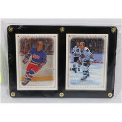 2 FRAMED BOBBY HULL CANVAS HOCKEY CARDS