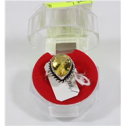 #73-CITRINE GEMSTONE RING