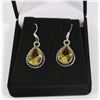 Image 1 : #74-CITRINE GEMSTONE EARRINGS