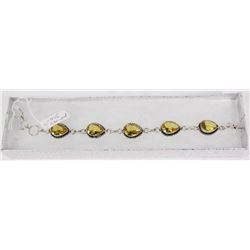 #75-CITRINE GEMSTONE  BRACELET