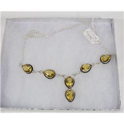 #76-CITRINE GEMSTONE NECKLACE
