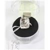 Image 1 : #77-WHITE TOPAZ GEMSTONE RING