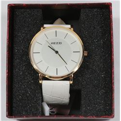 3) NEW KEZZIE LADIES WATCH WITH GENUINE LEATHER