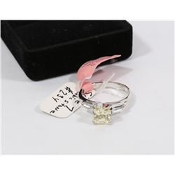 7) NEW CUBIC STONE, STERLING SILVER .925, SILVER