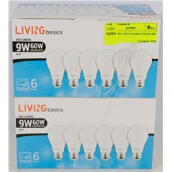 2 - NEW 9W LED 6 PACKS LED BULBS